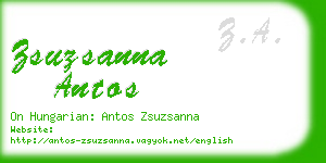 zsuzsanna antos business card